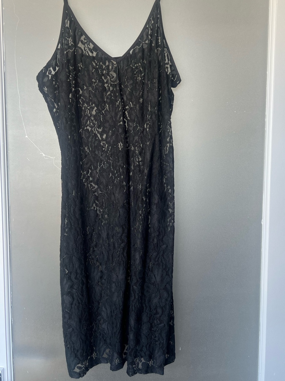 Black Lace Slip Chemise